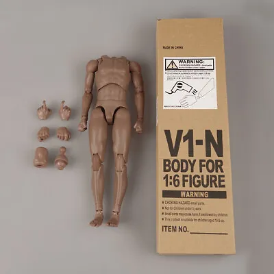 Buy 1/6 Male Figure Body 12'' Narrow Shoulder Action Figure For Hot Toys Head Sculpt • 22.64£