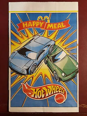 Buy Hot Wheels - 1998 - Mcdonalds Happy Meal Paper Bag - Unused #B10461 • 2.99£