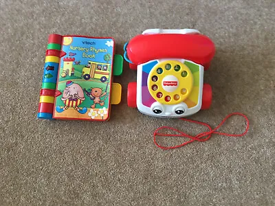 Buy Vtech Nursery Rhymes Book & Fisher Price Pull Along Telephone • 5£