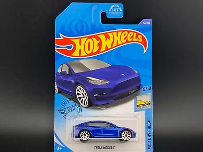 Buy Hot Wheels Tesla Model 3 Blue 112/250 1/64 • 11.50£