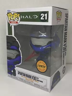 Buy Funko Pop! Halo #21 Spartan Mark V (B) Chase With Energy Sword NEW IN BOX 2022 • 12.99£