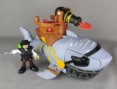 Buy Fisher Price Imaginext Pirates Mega Mouth Shark & Pirate Action Figure • 4£
