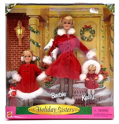 Buy 1999 Mattel 23617 NrfB Holiday Sisters 3-Doll Gift Set: Barbie + Kelly + Stacie • 134£