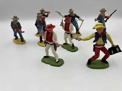 Buy 8 X Vintage Britains Wild West Cowboy & Cavalry Soldiers • 12.99£