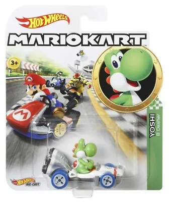 Buy Hot Wheels Mario Kart Character Cars Yoshi B-dasher Gbg29 • 17.99£