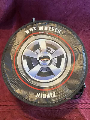 Buy Vintage! Hot Wheels Carrying Case Zip Bin 1:64 Ratio Diecast Race Car Zipper Poc • 13.45£