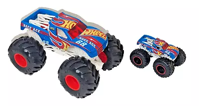 Buy Hot Wheels Monster Jam - Race Ace Trucks-Bundle Of 2 - 1/24 & 1/64 - Preloved! • 18.99£