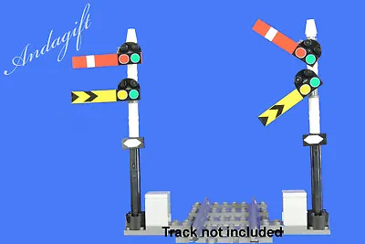 Buy LEGO Pieces Train Signal 2 Semaphore Signals Fits RC Straight Track Or RC Curved • 12.49£