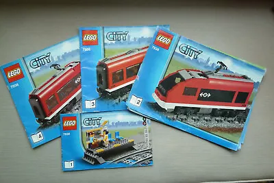 Buy LEGO CITY PASSENGER TRAIN 7938 ORIGINAL CONSTRUCTION MANUALS Nos 1, 2,3,4 • 5£