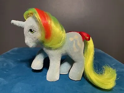 Buy My Little Pony G1 - So-Soft Ponies - Ribbon - Flocked RARE 1985 • 40£