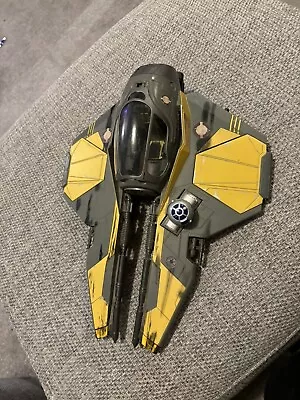 Buy Star Wars Jedi Star Fighter Yellow And Grey By Hasbro 2004 • 13.99£
