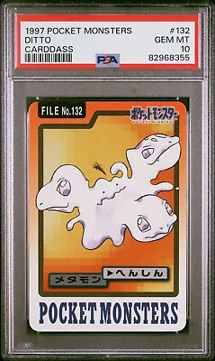 Buy [PSA 10] Pokemon 1997 Japanese Bandai Carddass Ditto 132 POP 34 • 354.90£