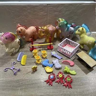 Buy Vintage My Little Ponies G1 Pony Bundle From 1980s With Combs & Accessories • 35£