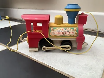 Buy Vintage 1970's Fisher Price Circus Train Pull Along Children’s Toy No.991 Retro • 9.99£