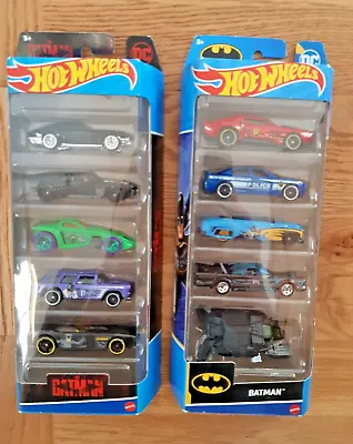 Buy Hot Wheels Batman & The Batman Movie 5 Pack - New & Sealed Pair (10 Vehicles) • 20£