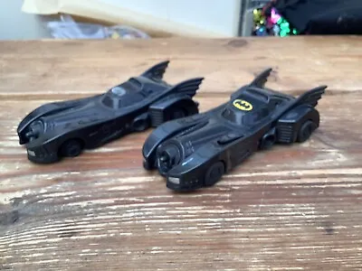 Buy Vintage Batman Movie 1989 Turbo Speed Batmobile By BANDAI Pullback N Go Cars X2 • 9.99£