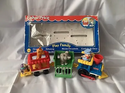 Buy Fisher Price Little People 1997 Circus Train With Conductor Clown Giraffe Elep • 30£
