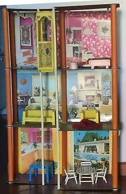 Buy 1974 MATTEL TOWNHOUSE Barbie House 3 Story Yellow Elevator #Back2eBay • 153.89£