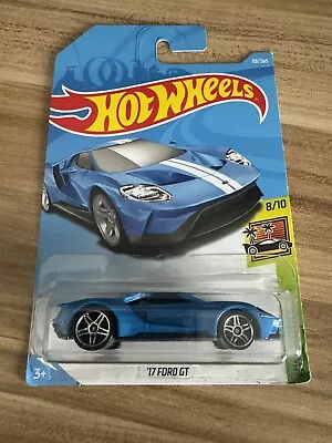 Buy Hotwheels Long Card Mainline ‘17 Ford Gt Blue • 3.49£