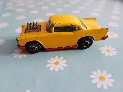 Buy Hot Wheels 1/64 57 Chevy Custom Rod In Yellow With Red Base  (1976) • 2.25£