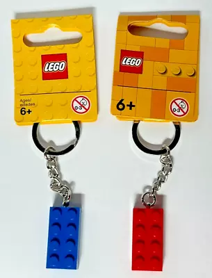 Buy Lego 850154/850152 Red And Blue 2x4 Stud Brick Keyring / Keychain - Twin Pack • 7.95£