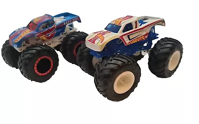 Buy Hot Wheels Monster Trucks Bundle X2 1:64 Racing Blue And White  • 8.95£