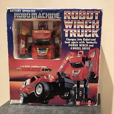 Buy Mint Never Used Boxed 1985 Robo Machine Robot Winch Toyota Truck  Go-Bot Bandai • 49.95£