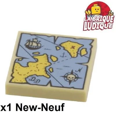 Buy LEGO 1x Tile Decorated 2x2 Map Card Treasure Pirate X Beige/Tan 3068bpb0929 New • 1.44£