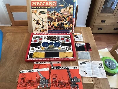 Buy Vintage Meccano Site Engineering Set No 5 With Manuals. • 40£