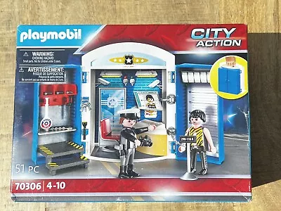 Buy Playmobil 70306 City Action Police Station Carry  Play Box Brand New In Box • 18£