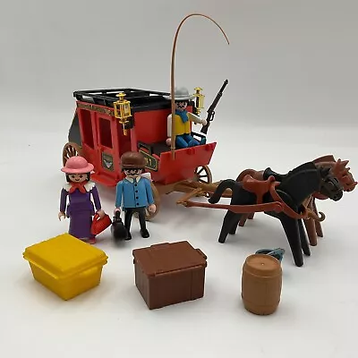 Buy Playmobil 3245 Western Stagecoach With Accessories, Two Horses & Characters • 18£