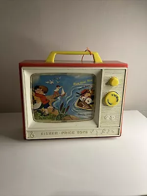 Buy Vintage 1966 Fisher Price Two Tune Giant Screen Music Box Tv Wind Up Muscial Toy • 24.94£