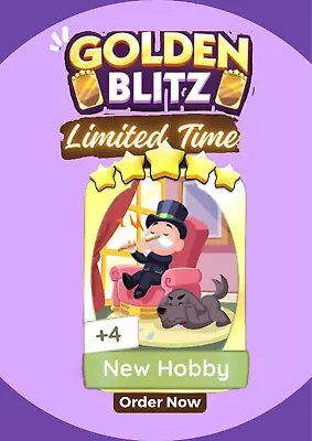 Buy Monopoly Go 5 Star Sticker/Card - Golden Blitz Event - New Hobby LIMITED TIME • 99£