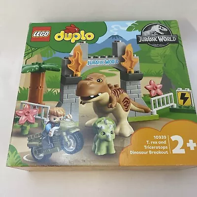 Buy Lego Duple Jurassic World T Rex & Triceratops. Dinosaur Breakout. 10939. Box 45 • 12.99£