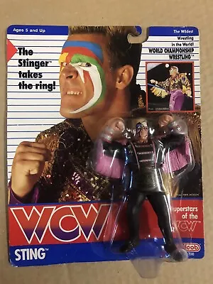 Buy WCW GALOOB MOC PRE RING ROBED STING UK EXCLUSIVE Wrestling Figure Wwf Hasbro • 1,499£