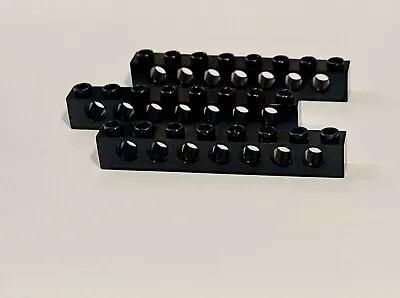 Buy 3 X Lego Black 8x1 Technic Brick With Holes (3702) - Spare Parts (Qty:3) • 1.75£