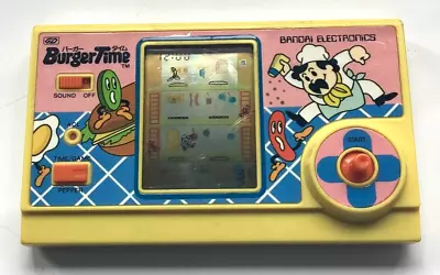 Buy Vintage 1982 GD BANDAI ELECTRONICS BURGER TIME LCD GAME (Very Good Condition) • 40£