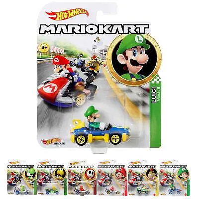 Buy Hot Wheels Mario Kart Die-Cast Racing Car Vehicle Luigi Yoshi 1:64 Scale 2.5  • 9.99£