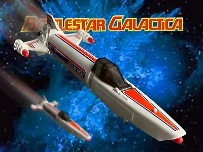 Buy Vintage Battlestar Galactica 1978 Colonial Stellar Probe + Pilot By Mattel • 50£