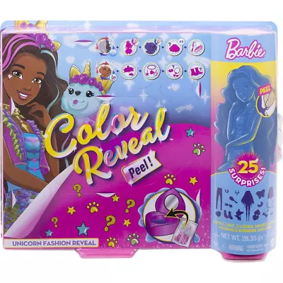Buy Barbie Colour Reveal Peel Unicorn Fashion Reveal Doll New Kids Surprise Mattel • 19.99£