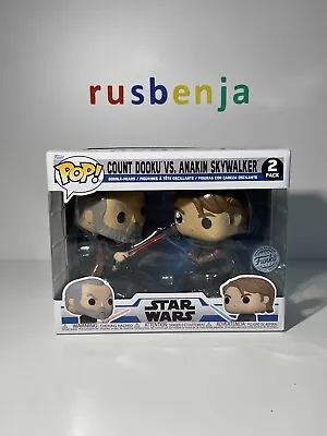 Buy Funko Pop! Star Wars Clone Wars Count Dooku Vs. Anakin Skywalker 2 Pack • 44.99£