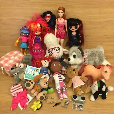 Buy Girls Mixed Play Toy Bundle - Dolls Plush - Ice Age MLP Jess Cat Dogs Barbie • 14.99£