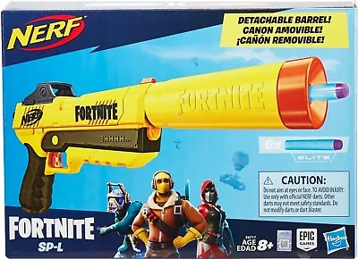 Buy Nerf Fortnite SP L Blaster Toy Gun With 6 Elite Darts Packaging Shelf Wear • 15.90£