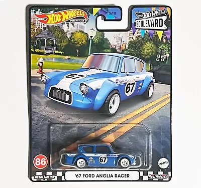 Buy Hot Wheels Premium Boulevard #86 67 Ford Anglia Racer (Blue) • 12.80£