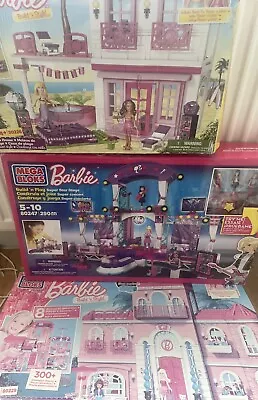 Buy New Barbie Mega Blocks/ Bloks Mansion/Super Star Stage, Beach House, Not Lego • 130£