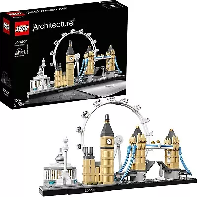 Buy LEGO 21034 Architecture Skyline Model Building Set, London Eye Big Ben Gift Idea • 29.99£