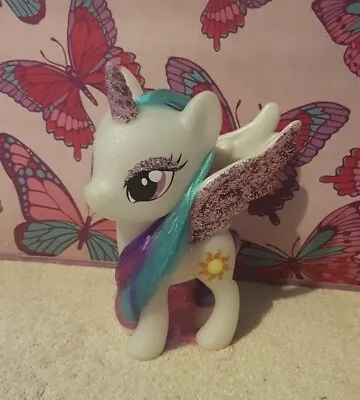 Buy My Little Pony G4 6  Sparkling Princess Celestia With Glitter Wings & Eyeshadow • 9.50£