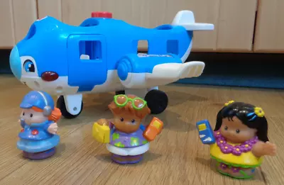 Buy Fisher Price Little People Travel Together Blue Airplane Sounds & Light • 12£