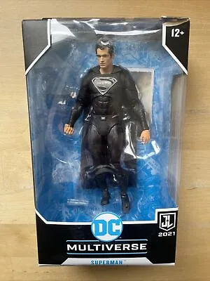 Buy McFarlane Toys DC Multiverse Superman Black Suit Justice League 7”  Figure • 55.95£
