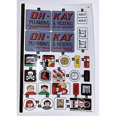Buy Lego Ideas STICKER SHEET 1 ONLY For Lego Set 21330 Home Alone NEW • 17.88£